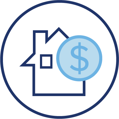 housing money asset icon republic title