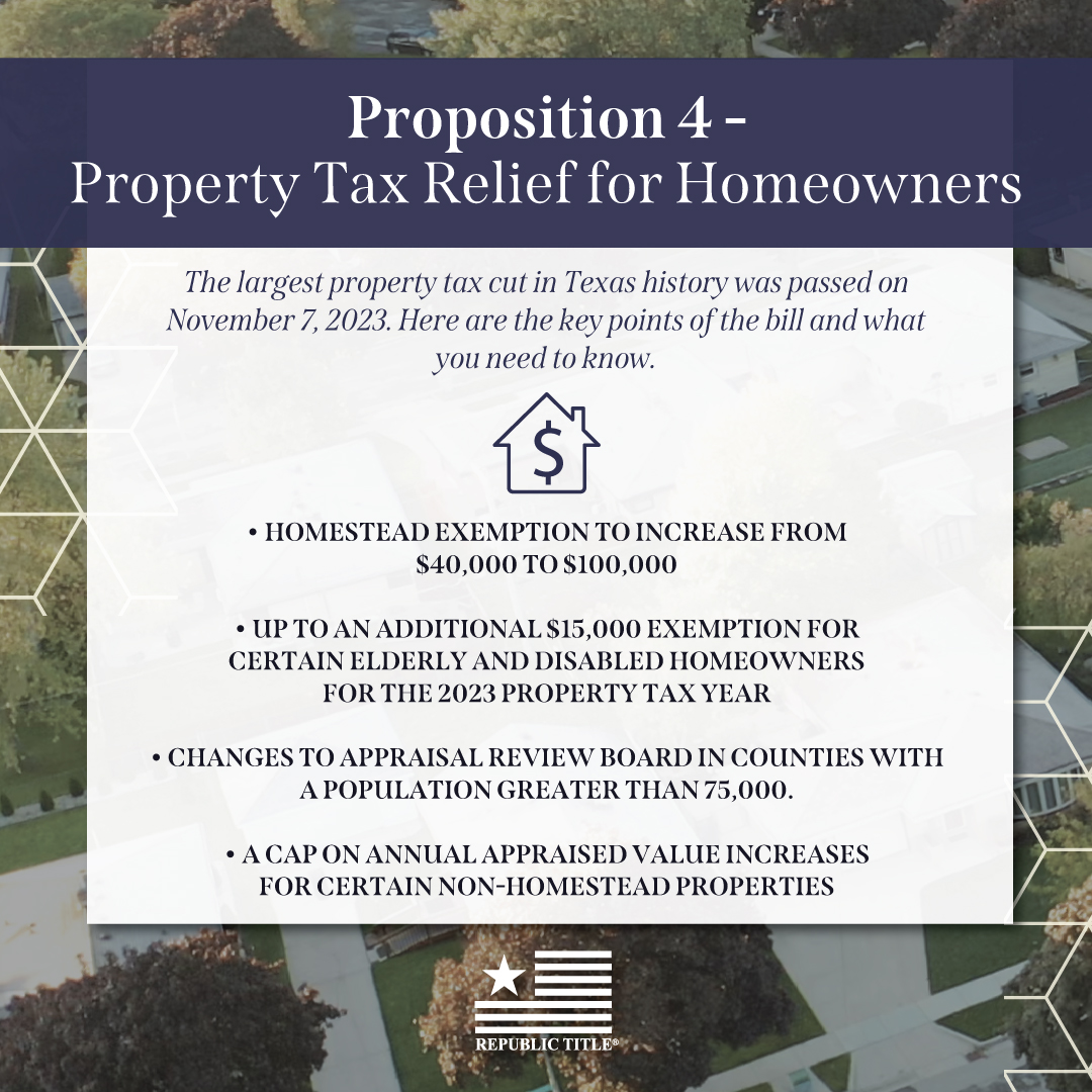 Proposition 4 Property Tax Relief for Homeowners Republic Title