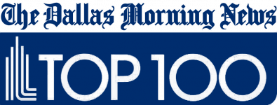 Dallas Morning News blue logo Top 100 Republic Title